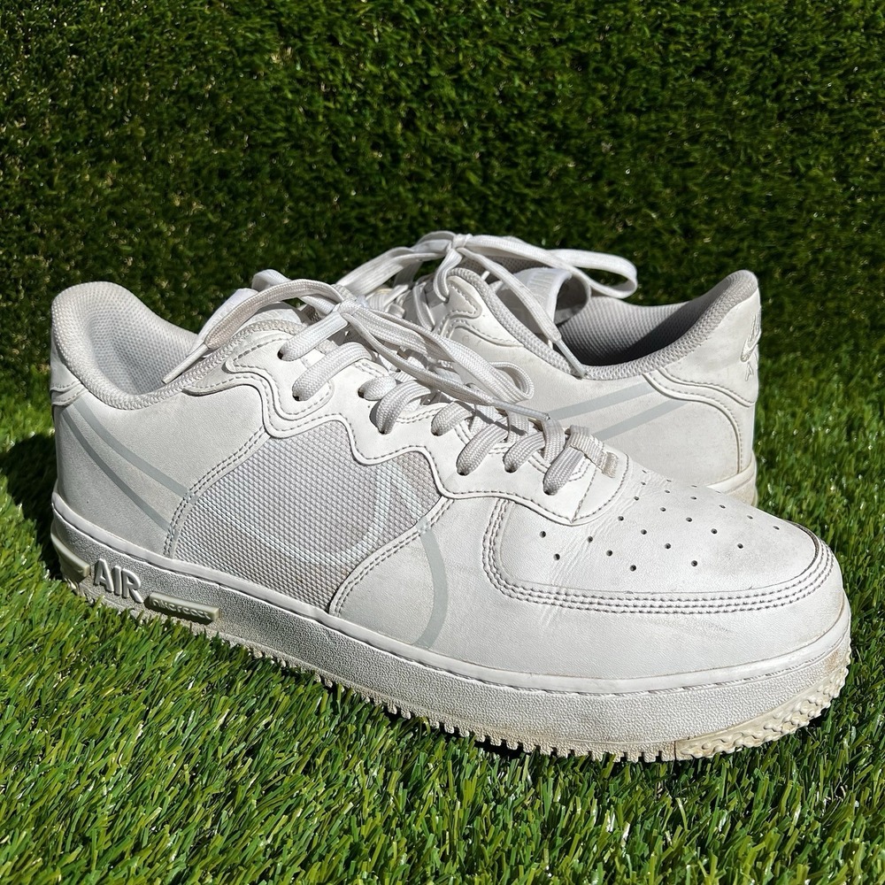 Nike Shoes Men Size 13 Air Force 1 React White/Pure Platinum Sneaker